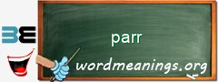 WordMeaning blackboard for parr